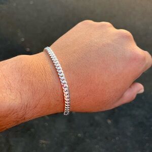 925 Sterling Silver Miami Cuban Link Bracelet 8” 4.8mm